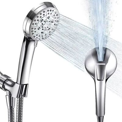 Κεφαλή ντους χειρός υψηλής πίεσης με 9 ρυθμίσεις ψεκασμού, εύκαμπτος σωλήνας 69 ιντσών με ρυθμιζόμενο βραχίονα, φινίρισμα από νικέλιο