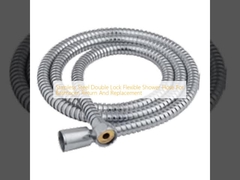 Ατσάλι από ανοξείδωτο χάλυβα διπλό κλειδί ευέλικτο σωλήνα ντους για επιστροφή και αντικατάσταση του μπάνιου