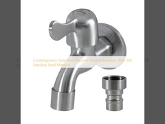 Σύγχρονο στυλ Σφουγγάρια λεκάνης εγκατάσταση κατάστρωμα με υλικό από ανοξείδωτο χάλυβα 304