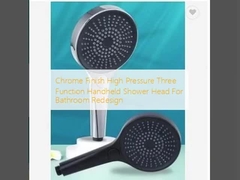 Χρωμικό φινίρισμα υψηλής πίεσης Τρεις λειτουργίες χειροκίνητο ντους για επανασχεδιασμό του μπάνιου