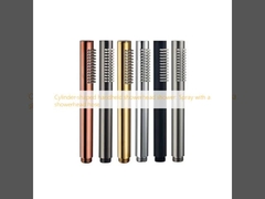 Κύλινδρο σχήμα χειροκίνητο ντους ντους: ψεκασμός με ένα σωλήνα ντους