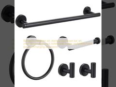 Σετ υλικού μπάνιου, σετ ράβδου πετσέτας από ανοξείδωτο χάλυβα, διασυνοριακό ράφι πετσέτας, θήκη χαρτιού τουαλέτας, διάτρητο γάντζο, εξαρτήματα κρεμασμένα στο μπάνιο