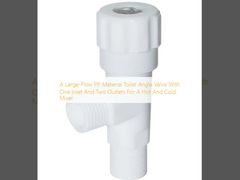 Γωνιακή βαλβίδα τουαλέτας από υλικό PP μεγάλης ροής με μία είσοδο και δύο εξόδους για μίκτη ζεστού και κρύου νερού