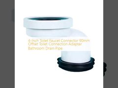 Σύνδεσμος βρύσης τουαλέτας 4 ιντσών, προσαρμογέας σύνδεσης τουαλέτας με μετατόπιση 90mm, σωλήνας αποχέτευσης μπάνιου